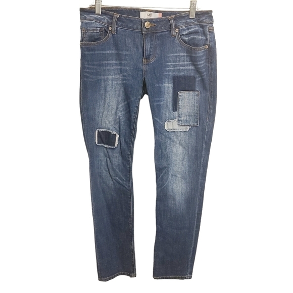 Cabi Jeans | Women's Slim Patchwork Style Boyfriend Jeans (Size 4) - Picture 1 of 12